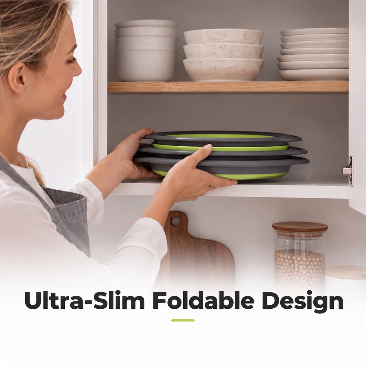 3-Piece Foldable Strainer Set with Draining Tray | Space-Saving, Multifunctional & Dishwasher-Safe | Kitchen Draining Rack